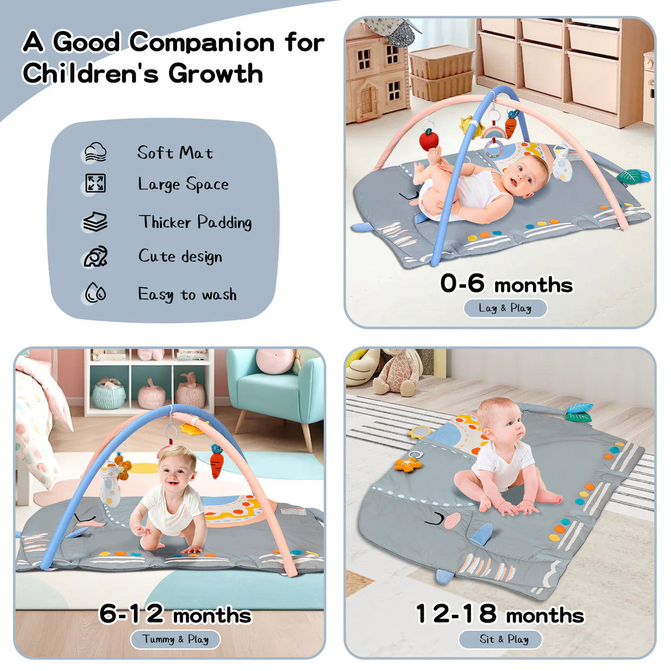 Christmas Baby Play Gym Mat