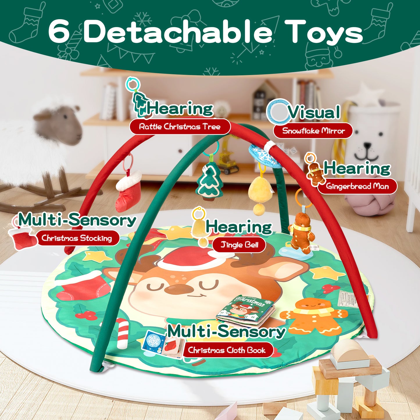 Christmas Baby Play Gym Mat